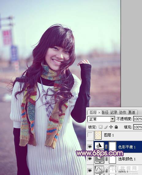 Photoshop将写真人物图片增加温暖橙紫色效果15
