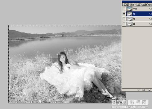 Photoshop打造红外线风格外景婚片7