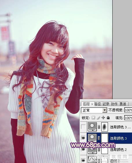 Photoshop将写真人物图片增加温暖橙紫色效果27