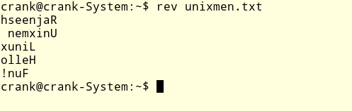 简单了解Linux系统中rev命令与tac命令的用法2