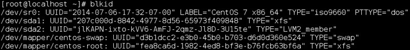 在Linux系统中使用lsblk和blkid显示设备信息的方法4