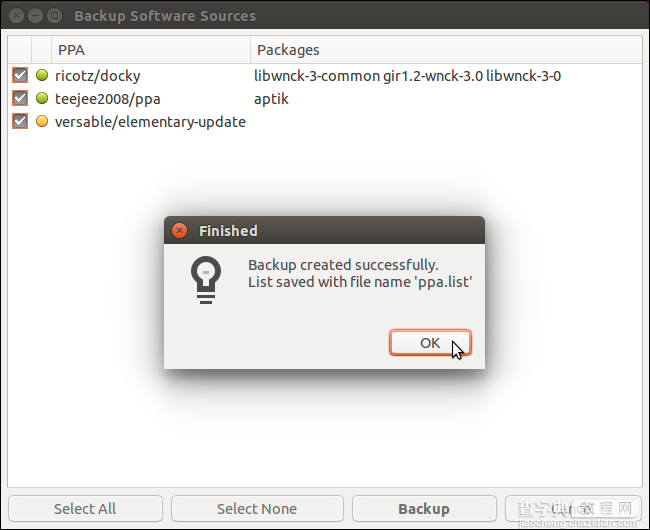 安装Aptik来备份Ubuntu系统上的软件16
