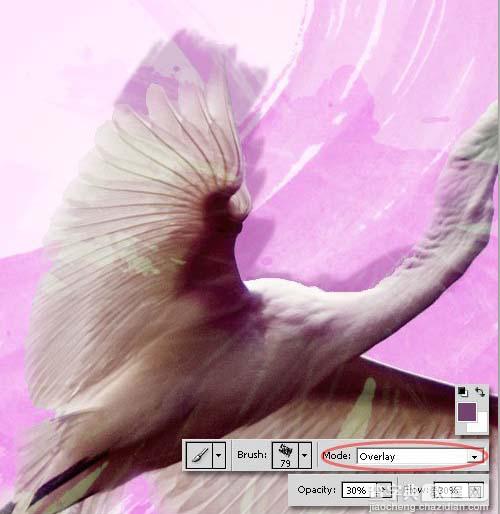 photoshop 利用素材制作漂亮的紫色水彩画9