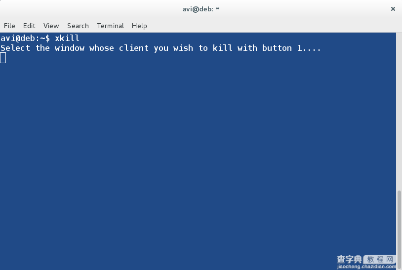在Linux系统中使用xkill命令杀掉未响应的进程1