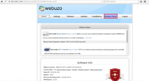 在Ubuntu系统的服务器上安装Webuzo控制面板的教程6