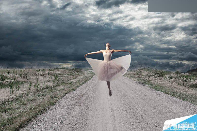 Photoshop创意合成在马路上翩翩起舞的芭蕾舞者8