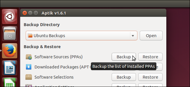安装Aptik来备份Ubuntu系统上的软件1