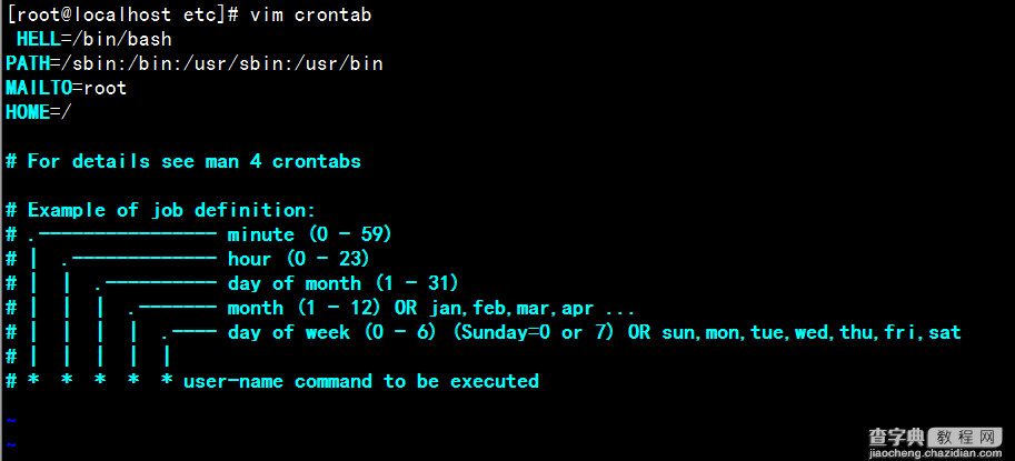 Linux计划任务Crontab学习笔记（3）：配置文件2
