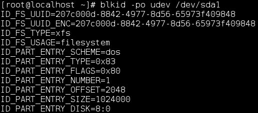 在Linux系统中使用lsblk和blkid显示设备信息的方法6