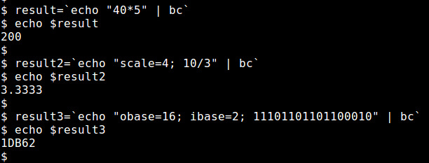 在Linux中使用命令行计算器GNU bc的方法5