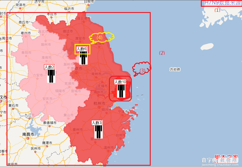 利用百度地图JSAPI生成h7n9禽流感分布图实现代码1